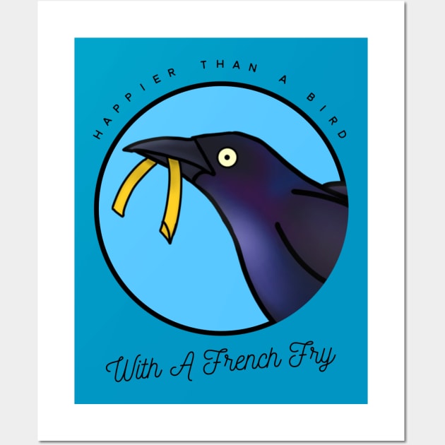 Happy Grackle (Small Print) Wall Art by Aeriskate